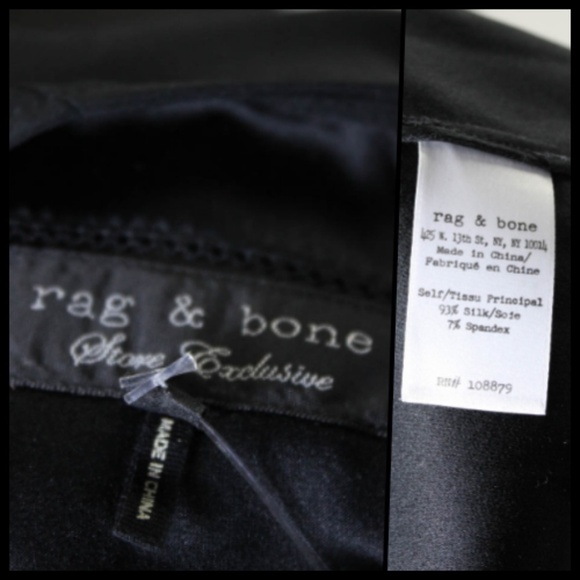 rag & bone Black Silk Sleeveless Mini Dress size 0 XS MINT - Picture 4 of 5